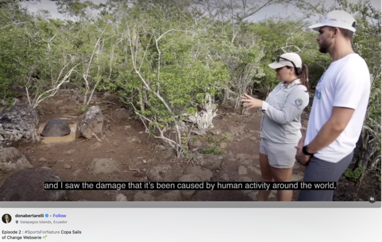 Africa Berdonces participating in the Sails of Change – Sports for Nature conservation initiative in the Galápagos Islands.