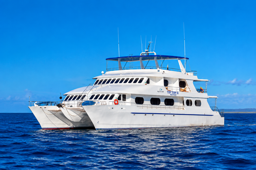 First-class Galápagos cruise aboard the Monserrat yacht surrounded by volcanic islands