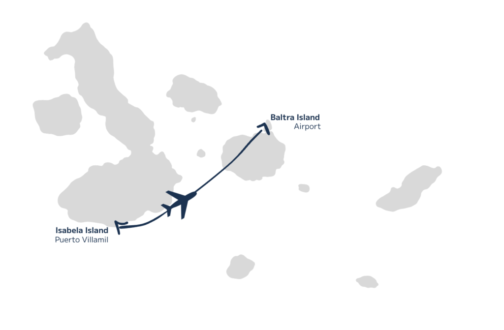 baltra to isabela flight